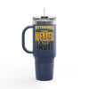Pittsburgh Fans Never Waver with leopard football Insulated Travel Mug, 40oz - Never Waver