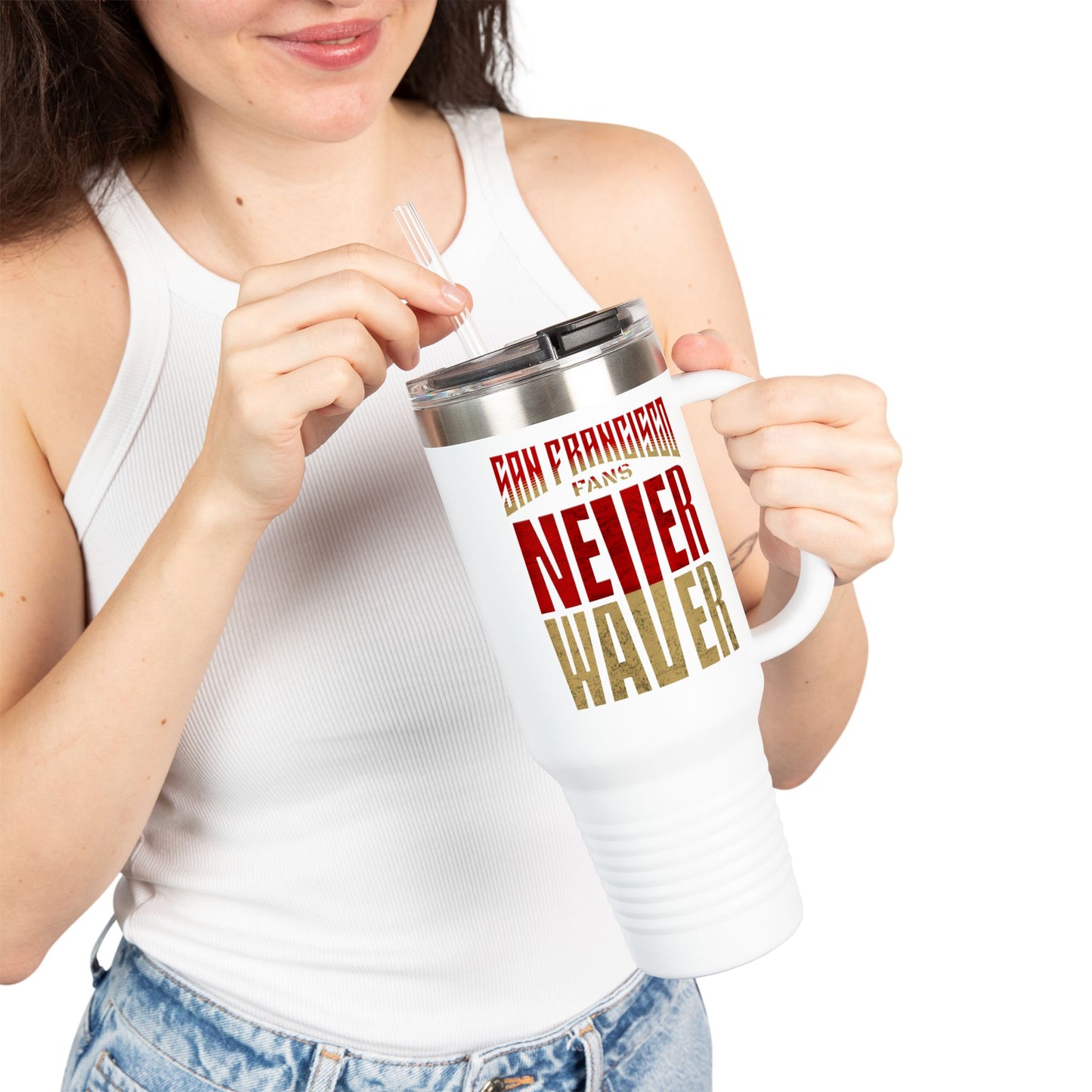 San Francisco Fans Never Waver Insulated Travel Mug, 40oz - Never Waver