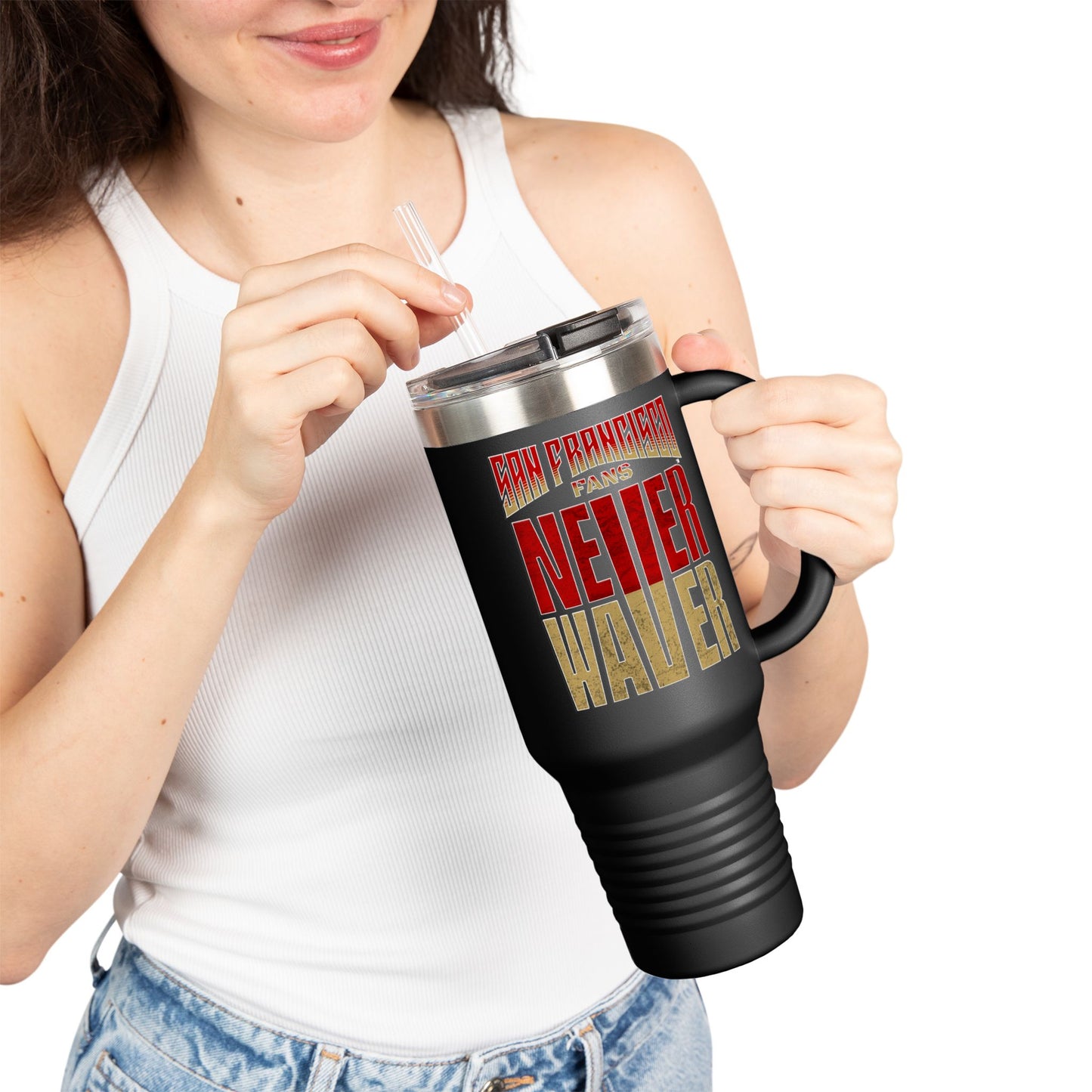San Francisco Fans Never Waver Insulated Travel Mug, 40oz - Never Waver