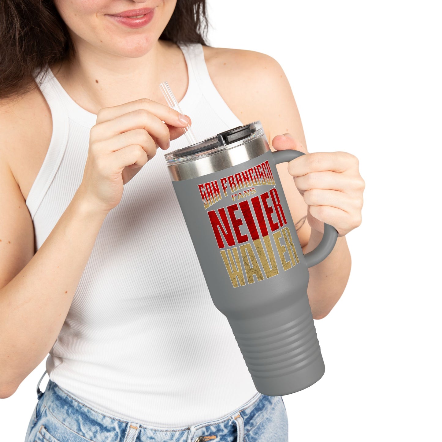 San Francisco Fans Never Waver Insulated Travel Mug, 40oz - Never Waver