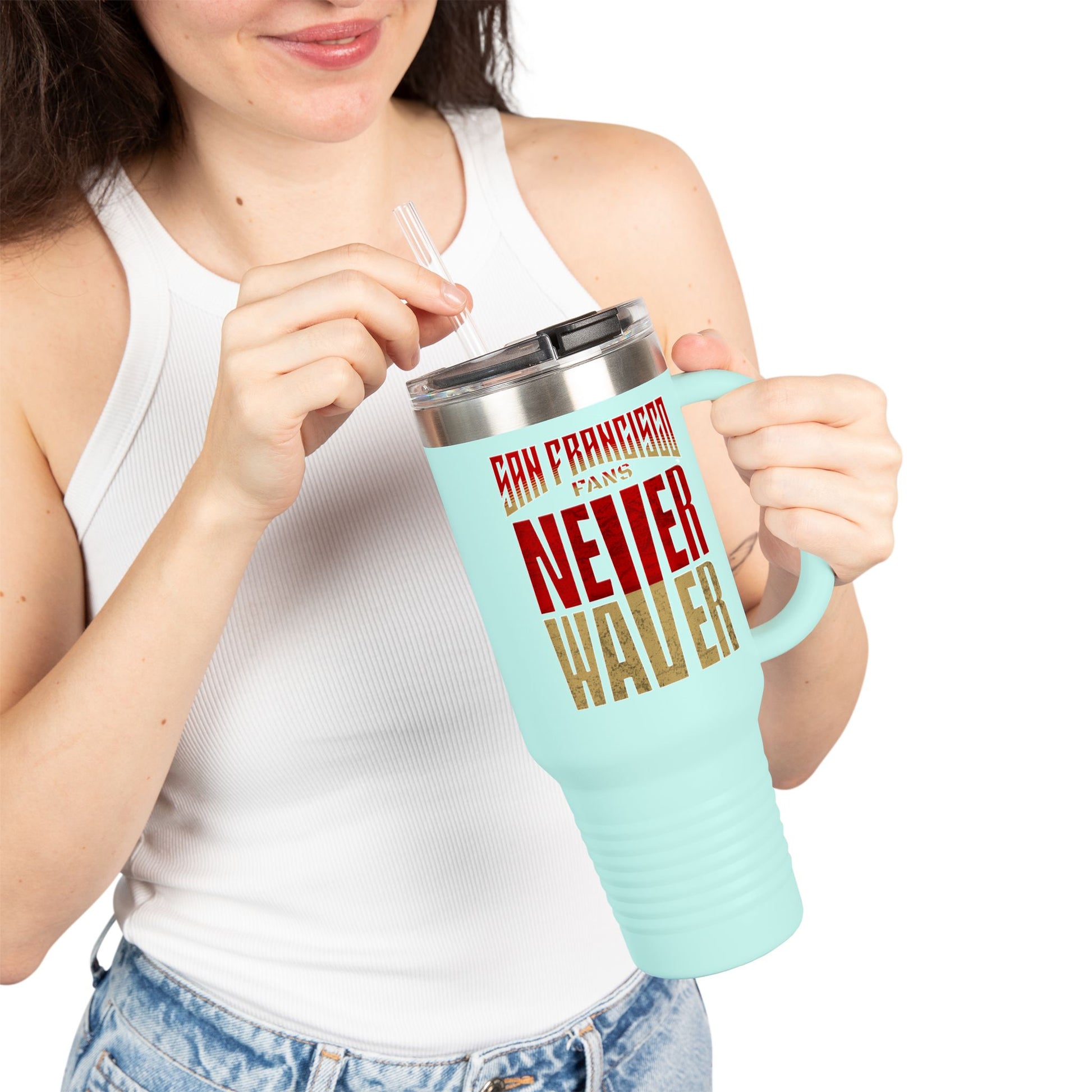 San Francisco Fans Never Waver Insulated Travel Mug, 40oz - Never Waver