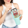 San Francisco Fans Never Waver with leopard football Insulated Travel Mug, 40oz - Never Waver