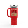 San Francisco Fans Never Waver with leopard football Insulated Travel Mug, 40oz - Never Waver