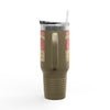 San Francisco Fans Never Waver with leopard football Insulated Travel Mug, 40oz - Never Waver
