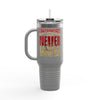 San Francisco Fans Never Waver with leopard football Insulated Travel Mug, 40oz - Never Waver