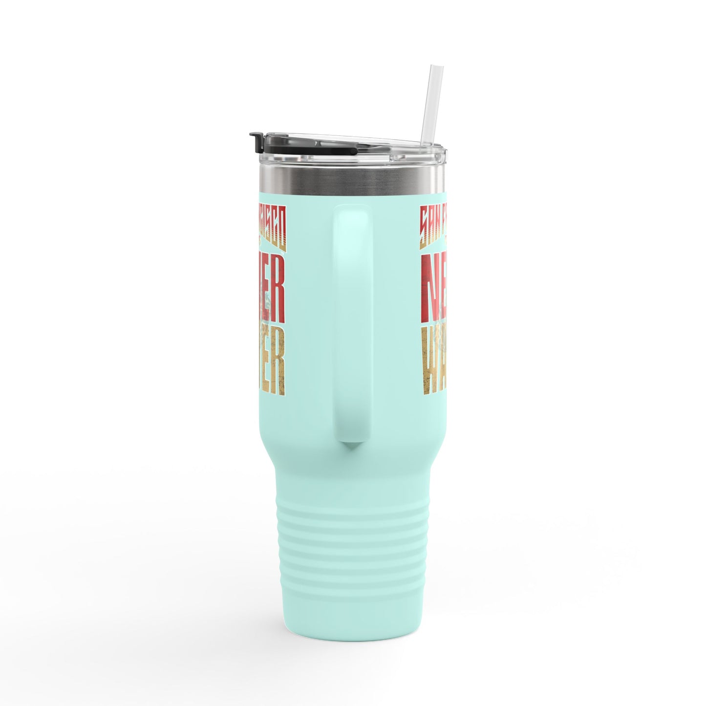 San Francisco Fans Never Waver with leopard football Insulated Travel Mug, 40oz - Never Waver