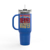 San Francisco Fans Never Waver with leopard football Insulated Travel Mug, 40oz - Never Waver