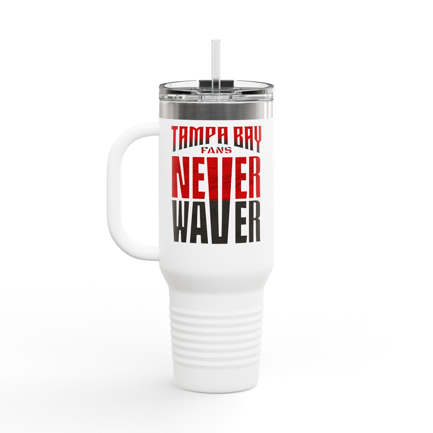Tampa Bay Fans Never Waver Insulated Travel Mug, 40oz - Never Waver