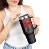 Tampa Bay Fans Never Waver with leopard football Insulated Travel Mug, 40oz - Never Waver