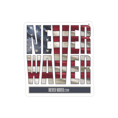 Never Waver Transparent Outdoor Stickers, Die-Cut, 1pc - Never Waver