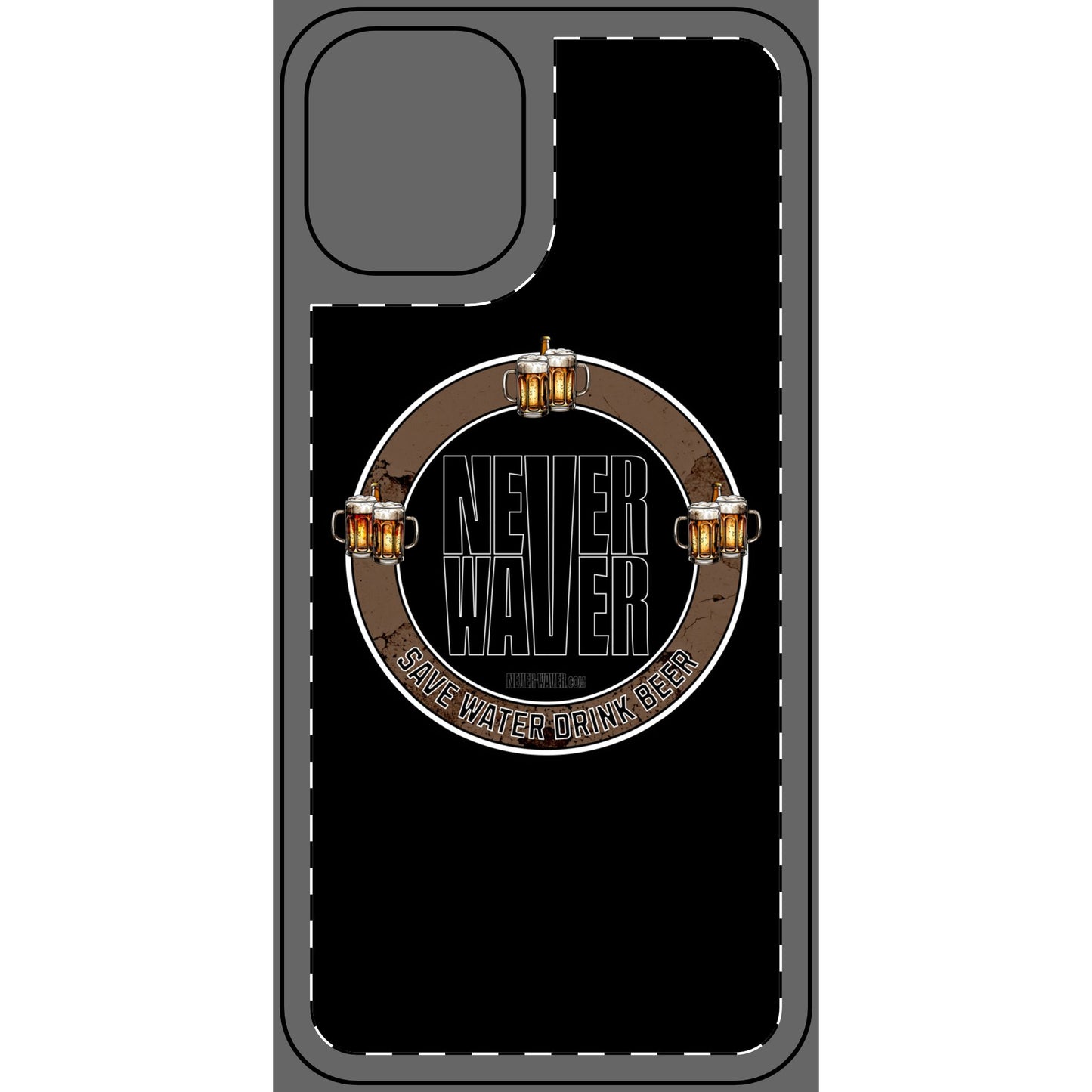 Never Waver Phone Skin - Beer Lover's Accessory - Never Waver