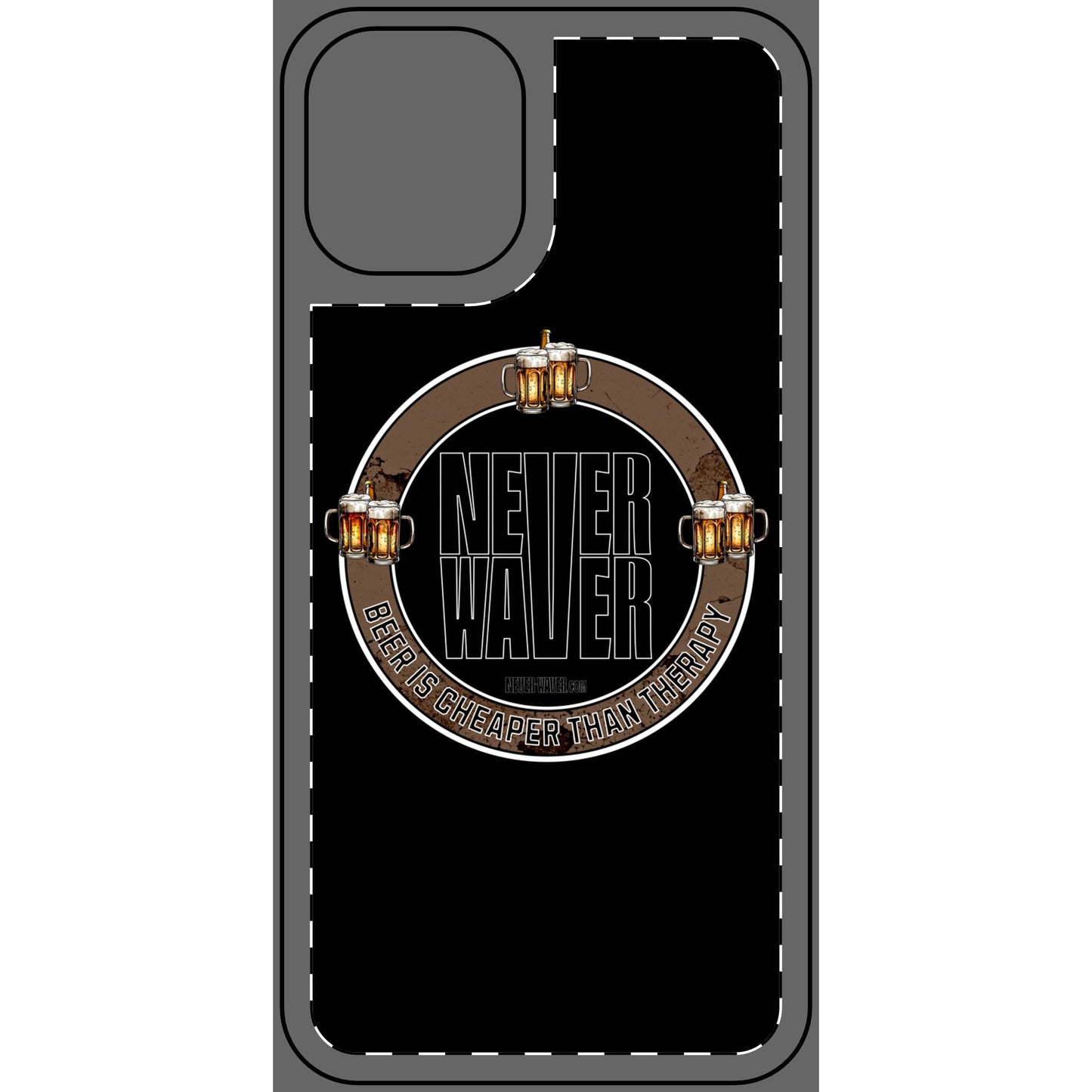 Never Waver Phone Skin - Beer Lover's Accessory - Never Waver