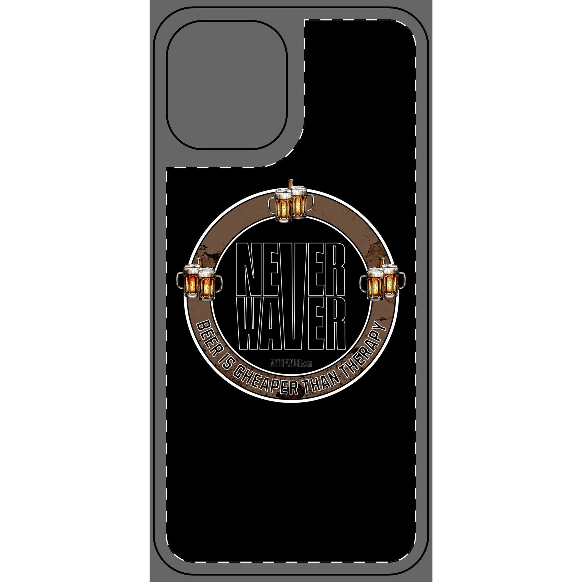 Never Waver Phone Skin - Beer Lover's Accessory - Never Waver
