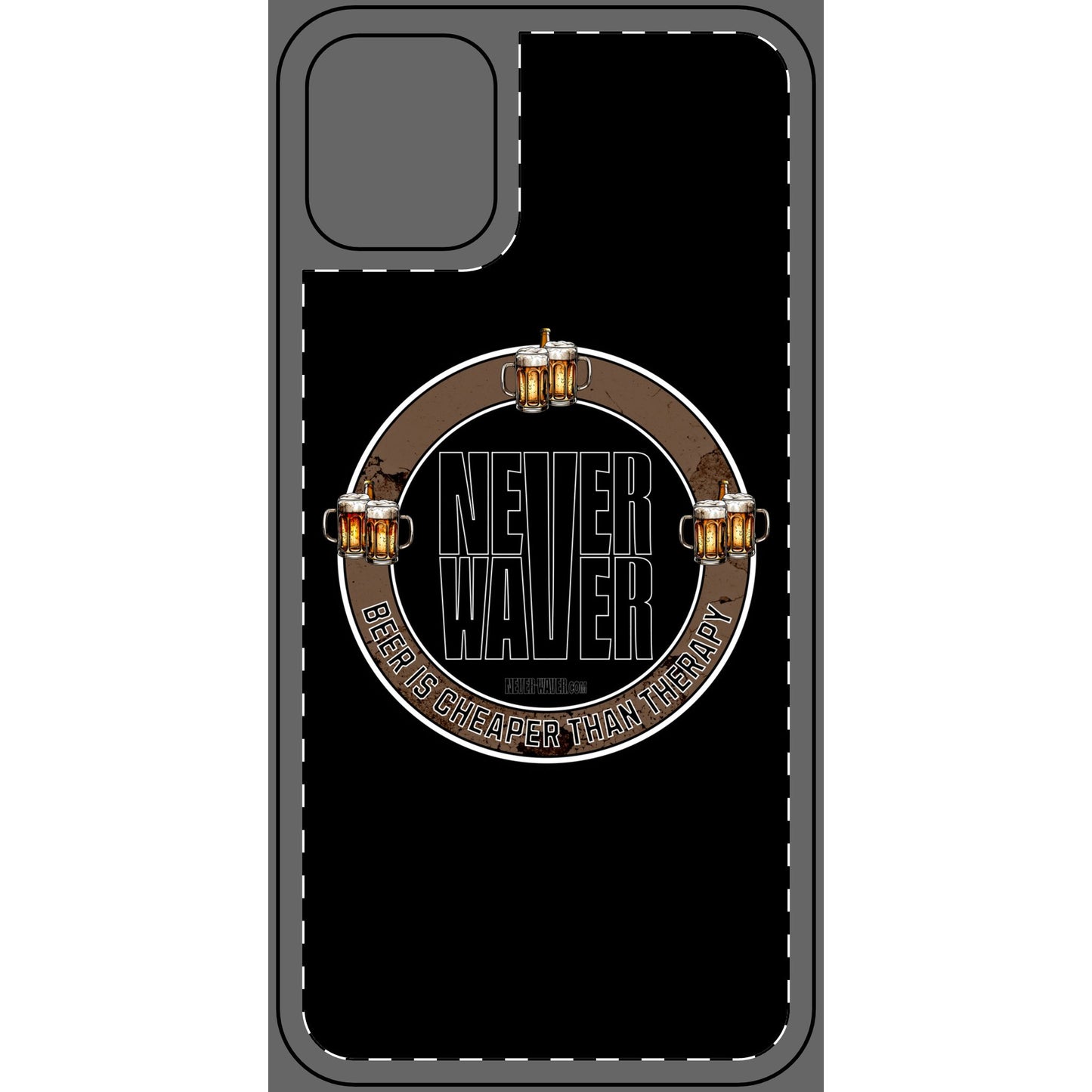 Never Waver Phone Skin - Beer Lover's Accessory - Never Waver