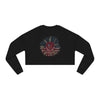 Never Waver Be Red White and A Little Bougie, Women's Cropped Sweatshirt - Bohemian Floral Design for Cozy Style - Never Waver