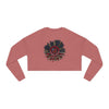 Never Waver Be Red White and A Little Bougie, Women's Cropped Sweatshirt - Bohemian Floral Design for Cozy Style - Never Waver