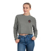 Never Waver Be Red White and A Little Bougie, Women's Cropped Sweatshirt - Bohemian Floral Design for Cozy Style - Never Waver