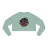 Never Waver Be Red White and A Little Bougie, Women's Cropped Sweatshirt - Bohemian Floral Design for Cozy Style - Never Waver