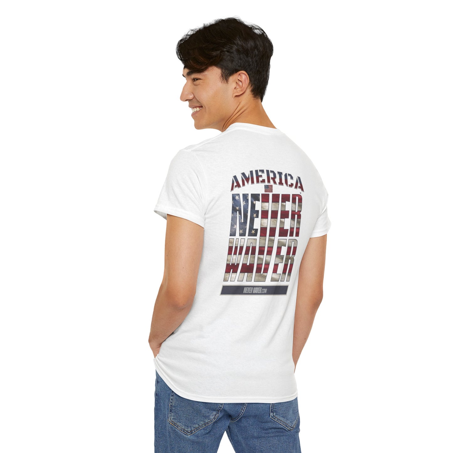 America Never Waver Unisex Heavy Cotton Tee - Never Waver