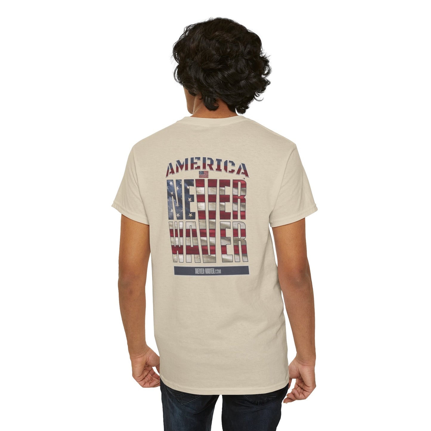 America Never Waver Unisex Heavy Cotton Tee - Never Waver