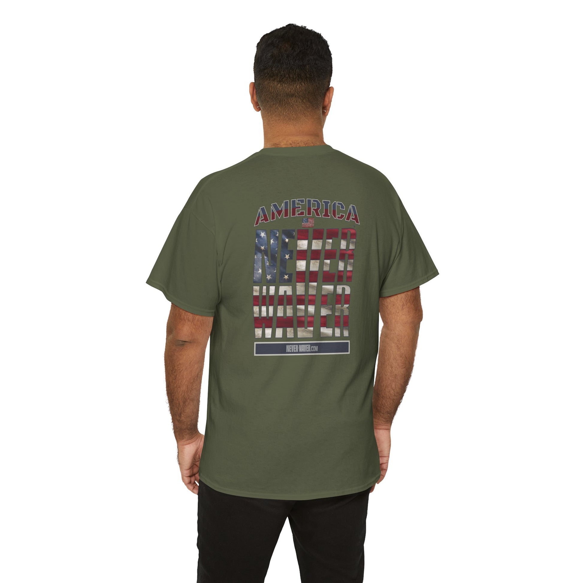 America Never Waver Unisex Heavy Cotton Tee - Never Waver