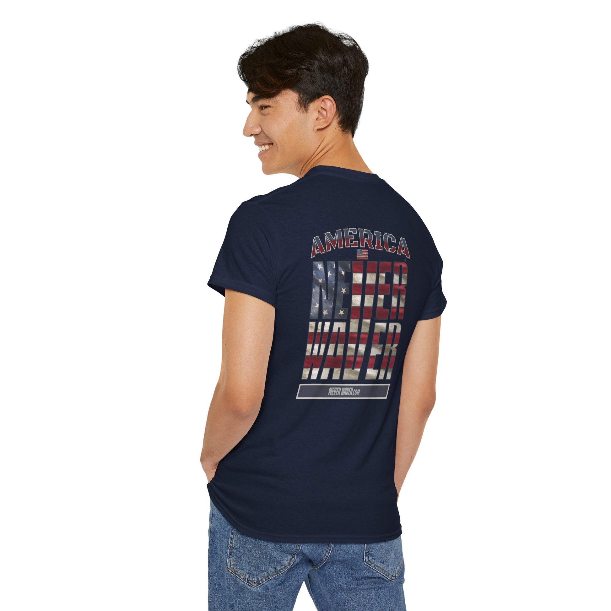 America Never Waver Unisex Heavy Cotton Tee - Never Waver