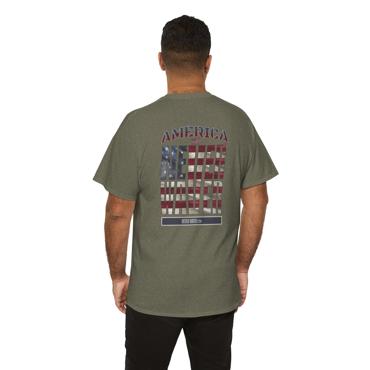 America Never Waver Unisex Heavy Cotton Tee - Never Waver