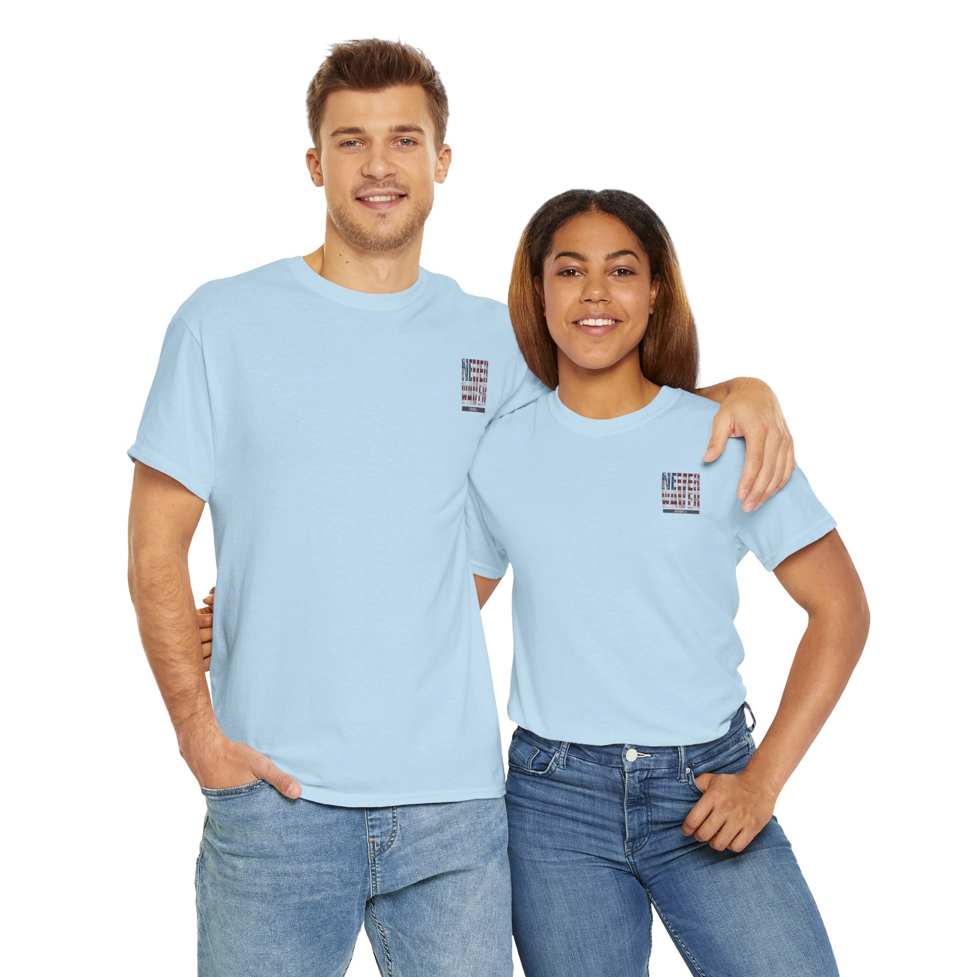America Never Waver Unisex Heavy Cotton Tee - Never Waver
