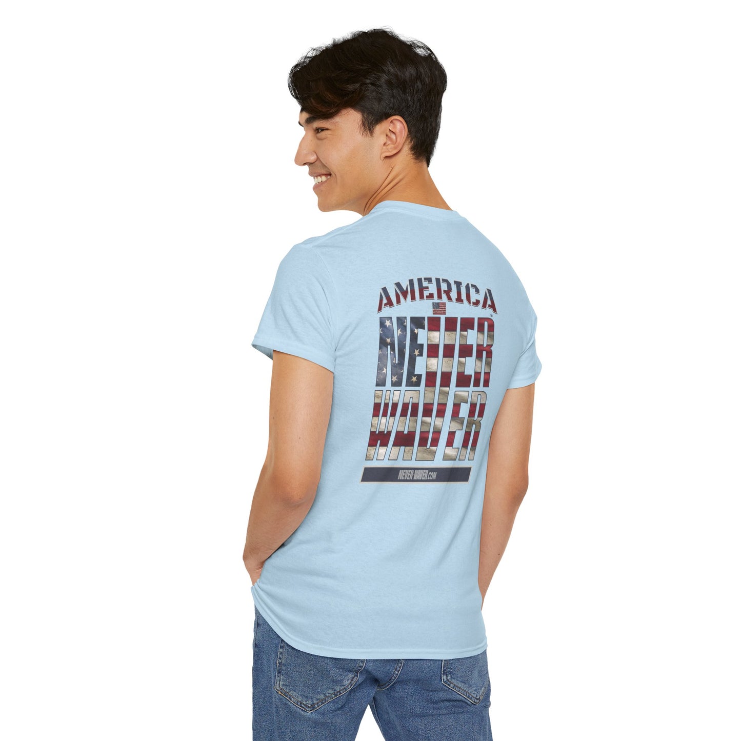 America Never Waver Unisex Heavy Cotton Tee - Never Waver