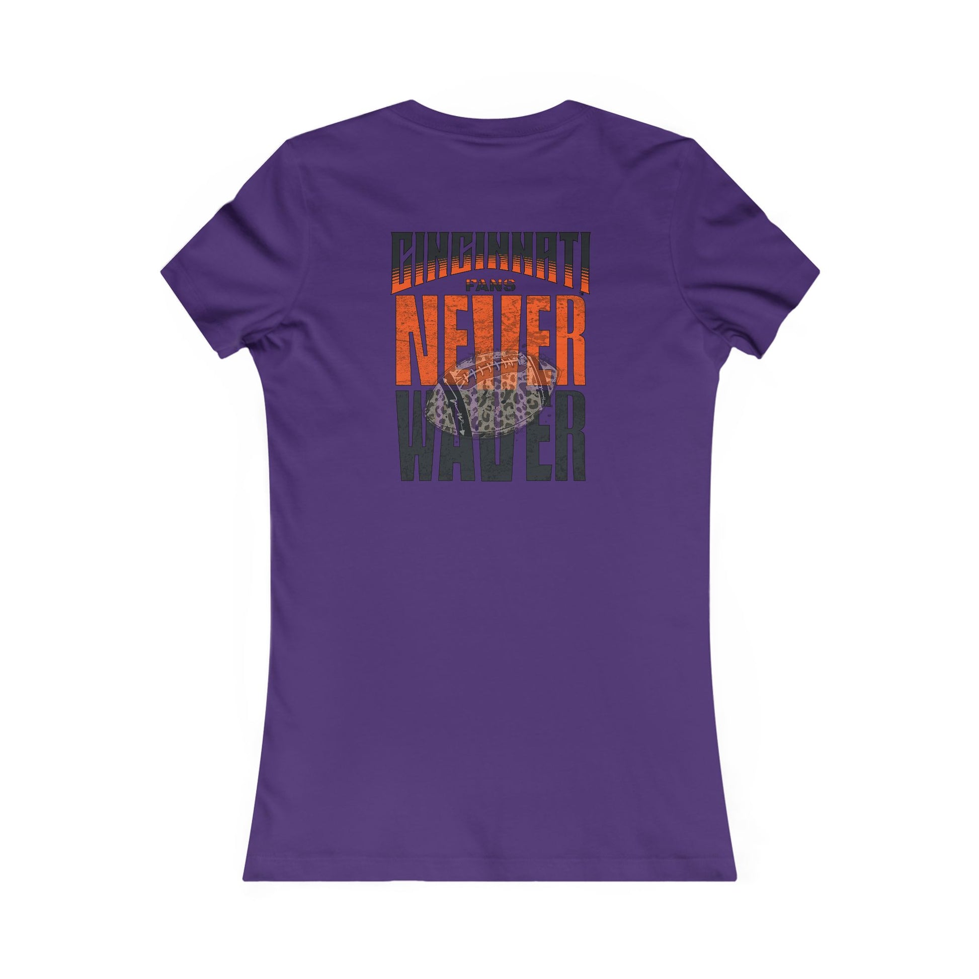 Cincinnati Fans Never Waver W-Leopard Football Women's Favorite Tee - Never Waver