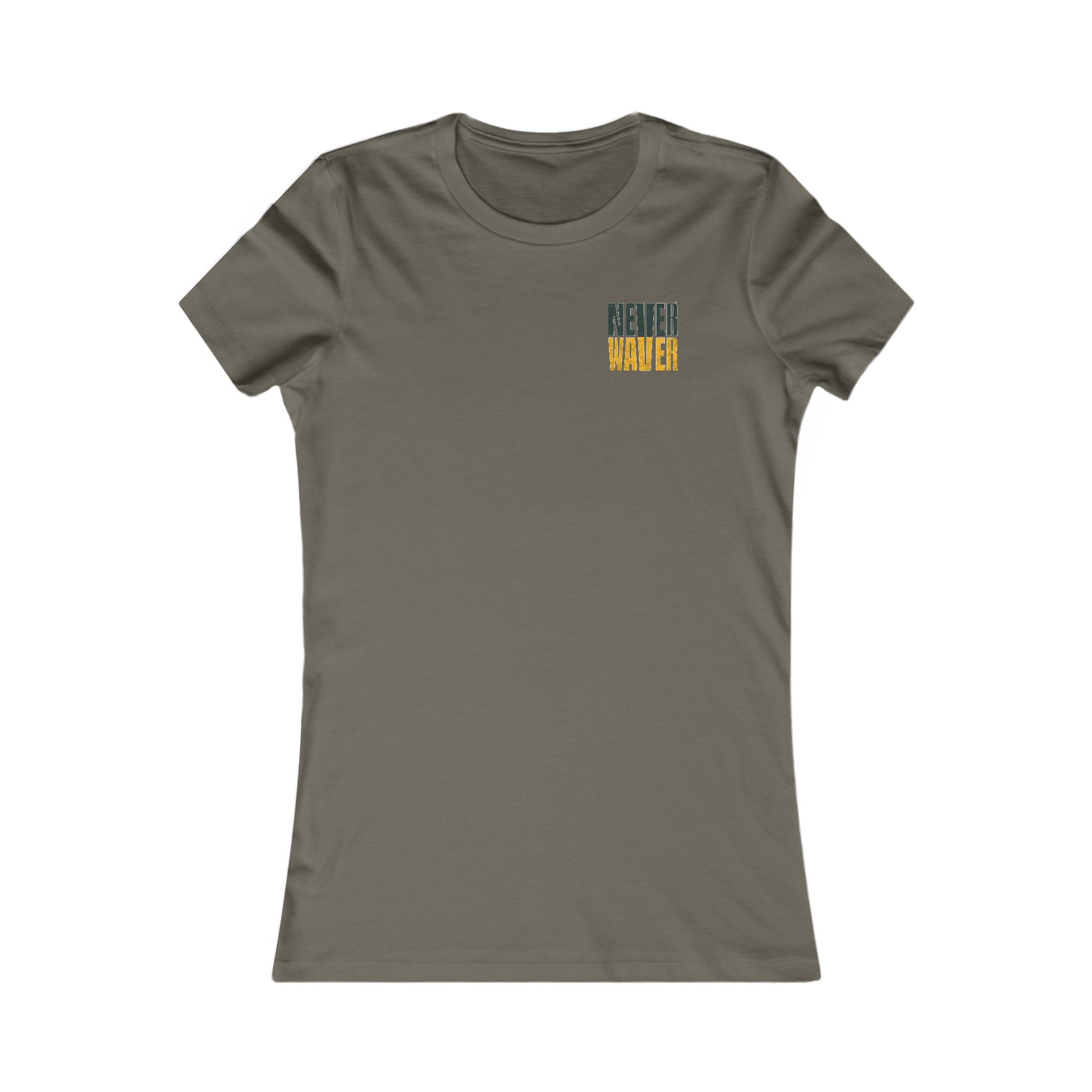 Green Bay Fans Never Waver With Leopard Football Women's Favorite Tee - Never Waver