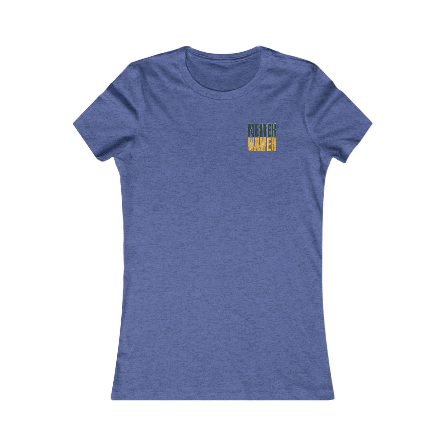 Green Bay Fans Never Waver With Leopard Football Women's Favorite Tee - Never Waver