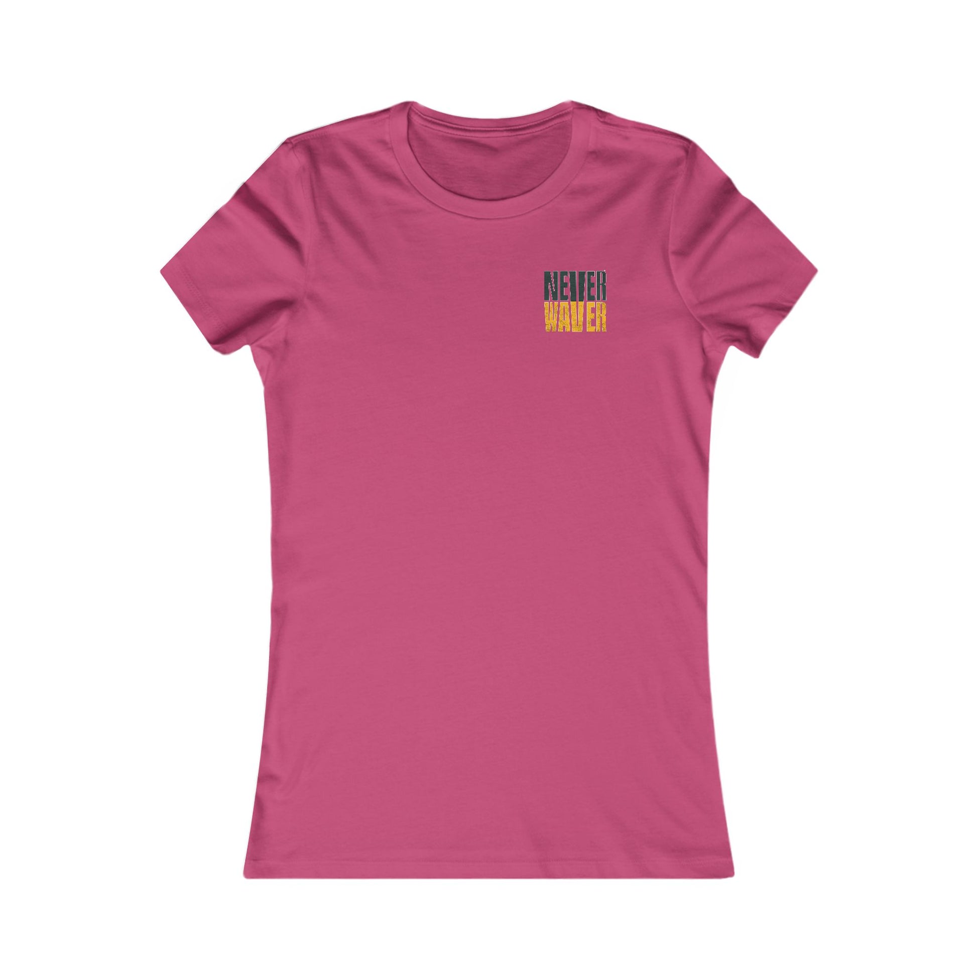 Green Bay Fans Never Waver With Leopard Football Women's Favorite Tee - Never Waver