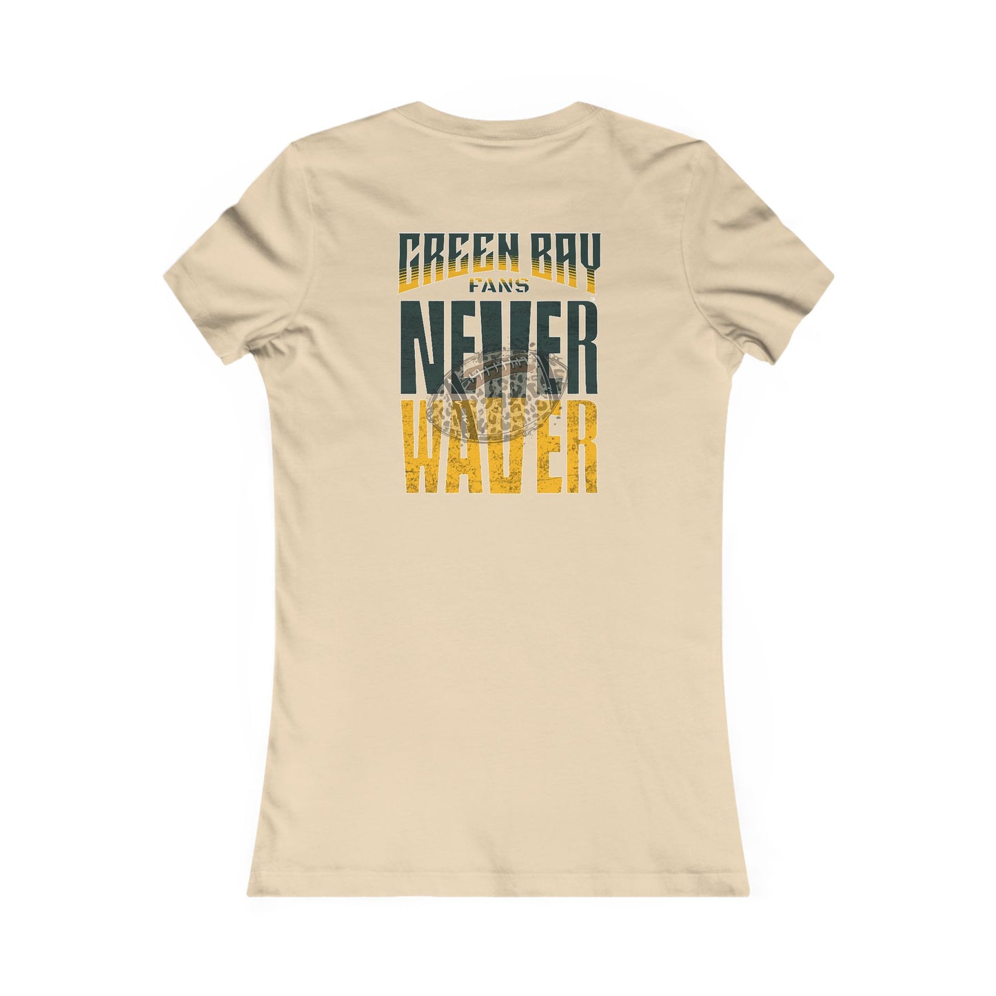 Green Bay Fans Never Waver With Leopard Football Women's Favorite Tee - Never Waver