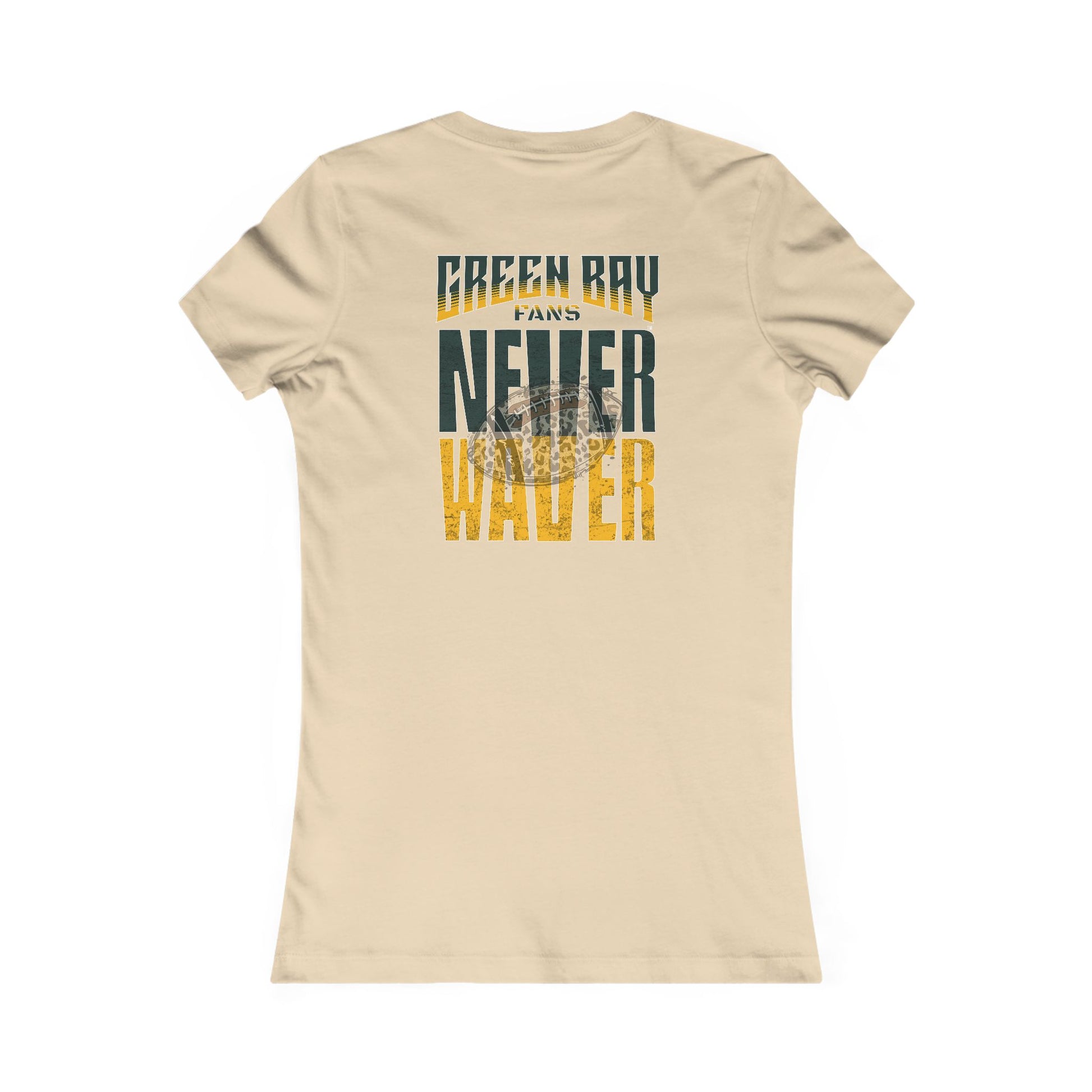 Green Bay Fans Never Waver With Leopard Football Women's Favorite Tee - Never Waver