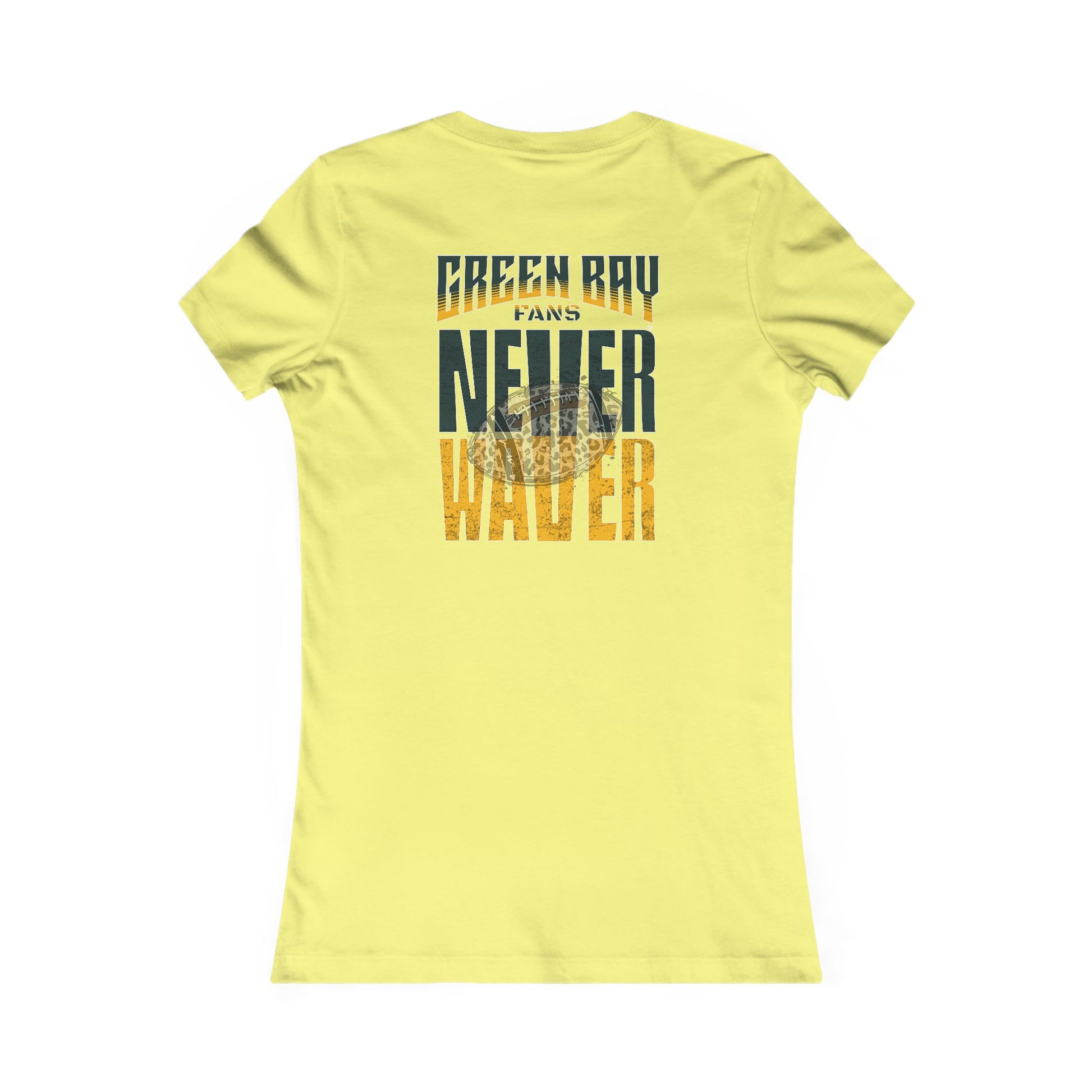 Green Bay Fans Never Waver With Leopard Football Women's Favorite Tee - Never Waver