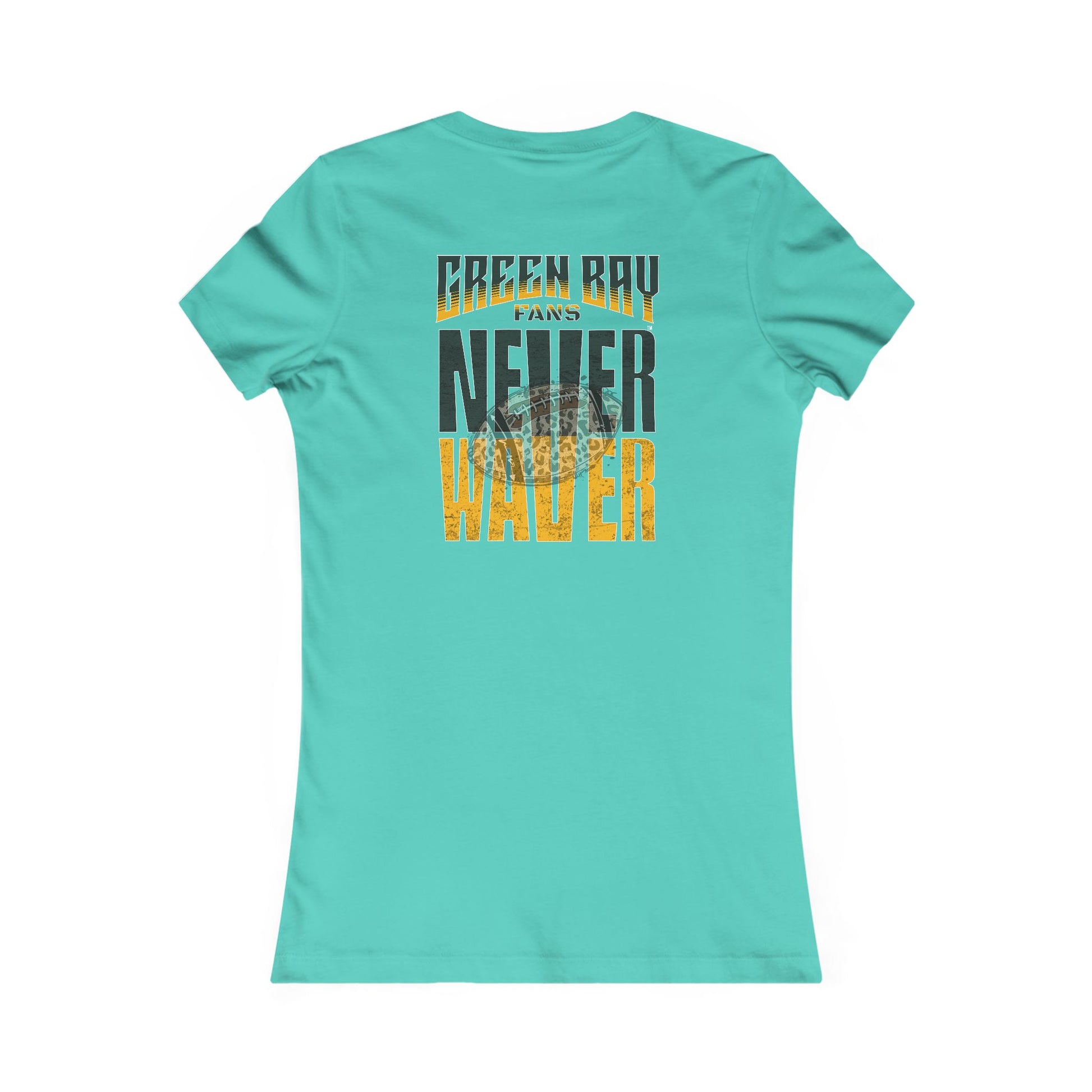 Green Bay Fans Never Waver With Leopard Football Women's Favorite Tee - Never Waver