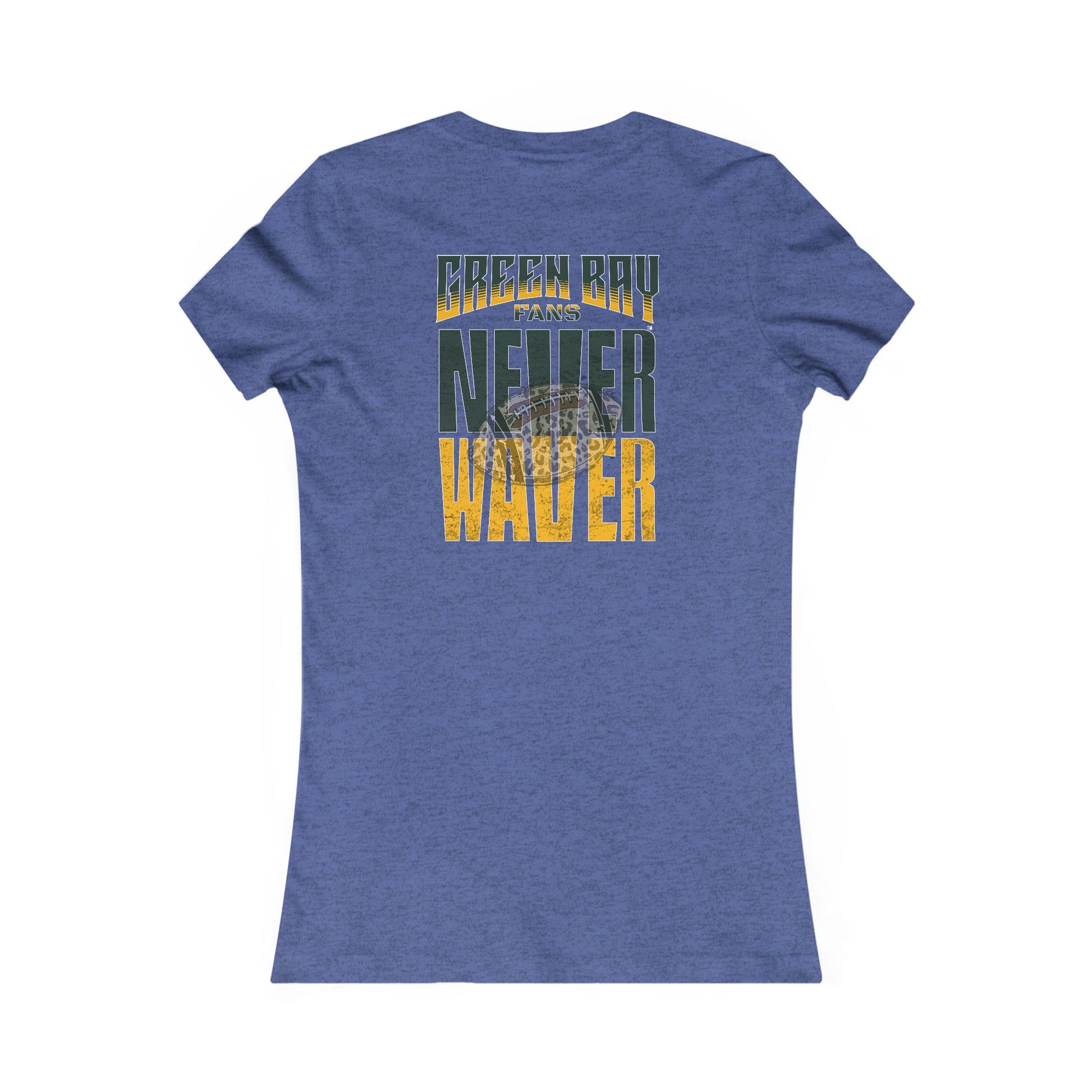 Green Bay Fans Never Waver With Leopard Football Women's Favorite Tee - Never Waver