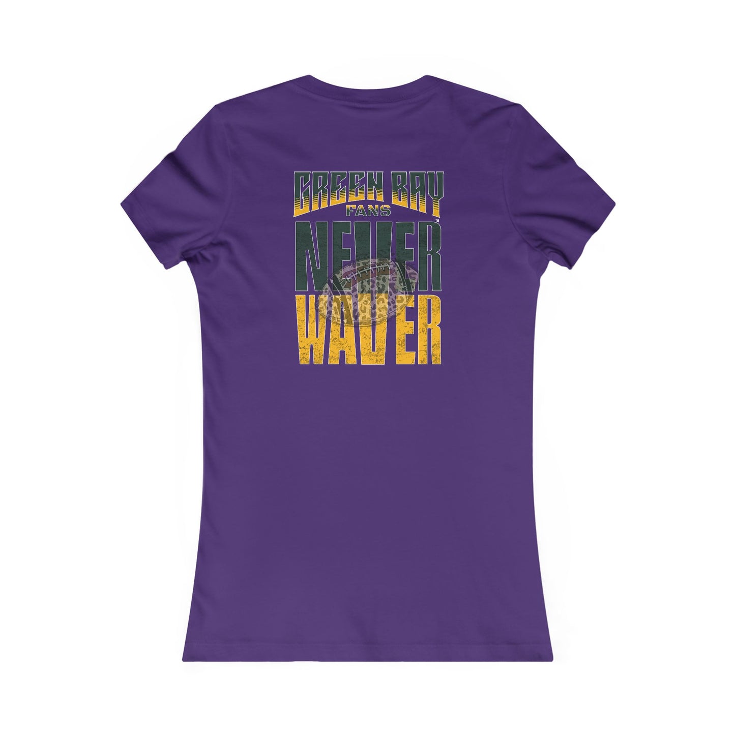 Green Bay Fans Never Waver With Leopard Football Women's Favorite Tee - Never Waver