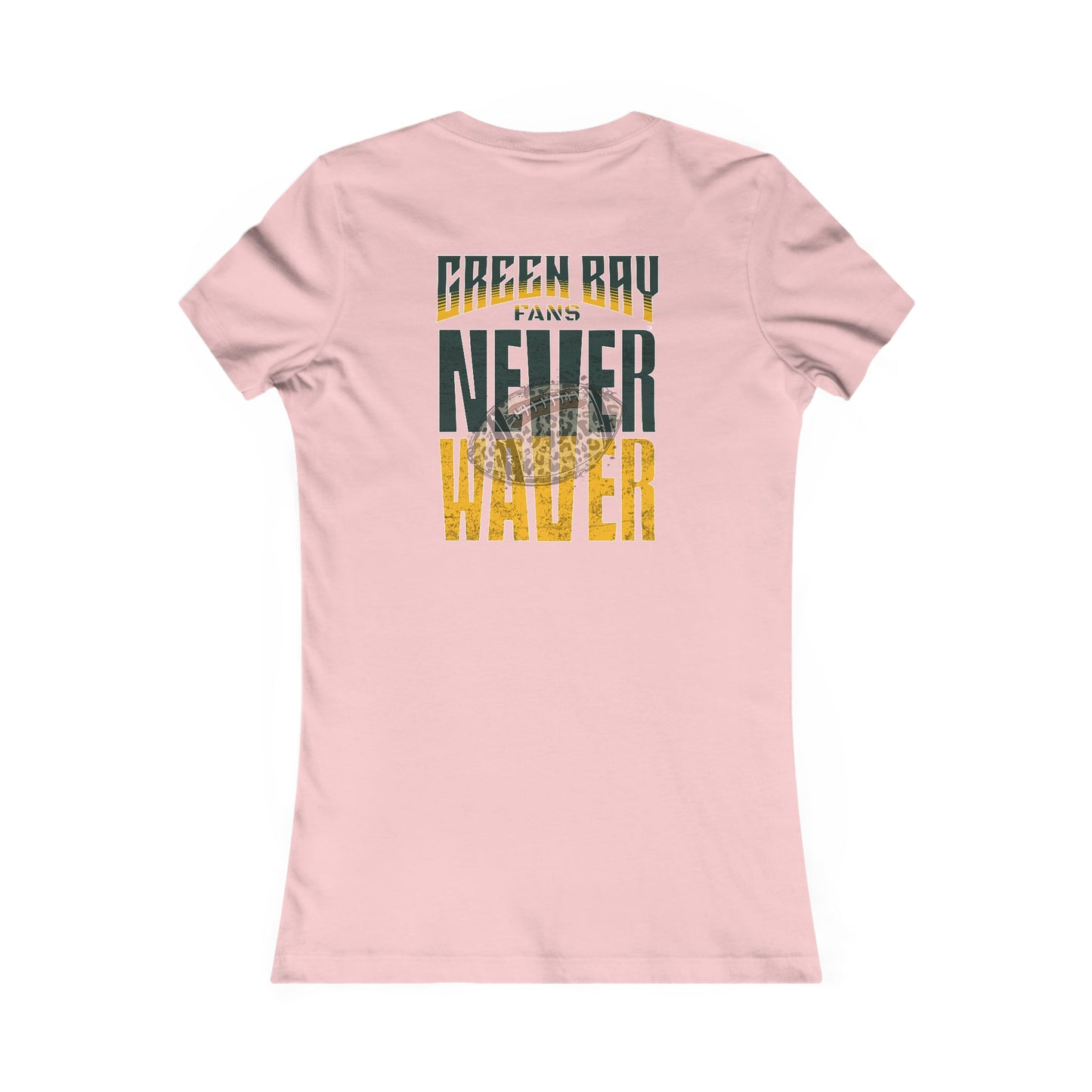 Green Bay Fans Never Waver With Leopard Football Women's Favorite Tee - Never Waver