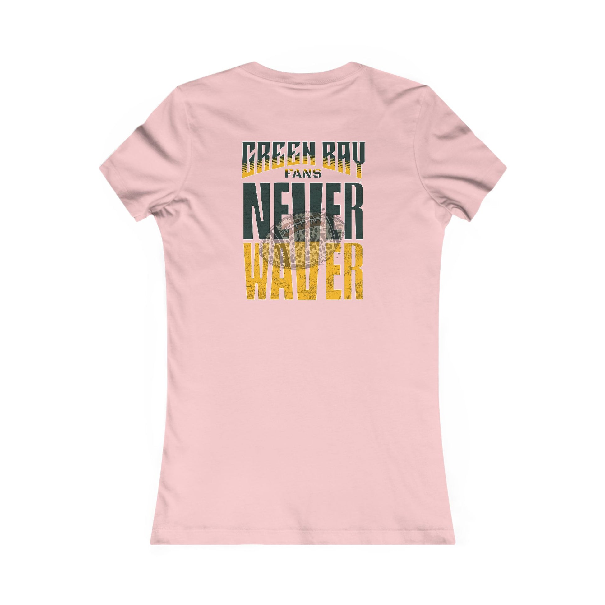 Green Bay Fans Never Waver With Leopard Football Women's Favorite Tee - Never Waver