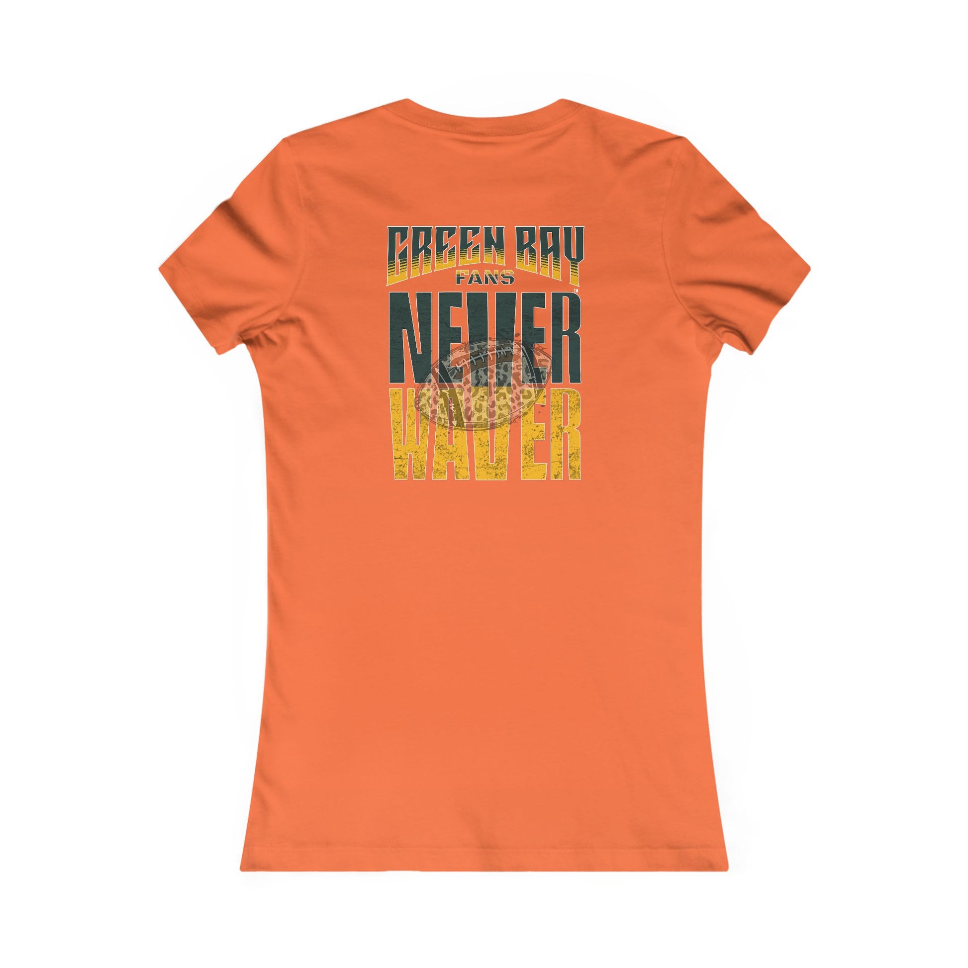Green Bay Fans Never Waver With Leopard Football Women's Favorite Tee - Never Waver