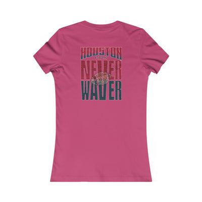 Houston Fans Never Waver W-Leopard Football Women's Favorite Tee - Never Waver