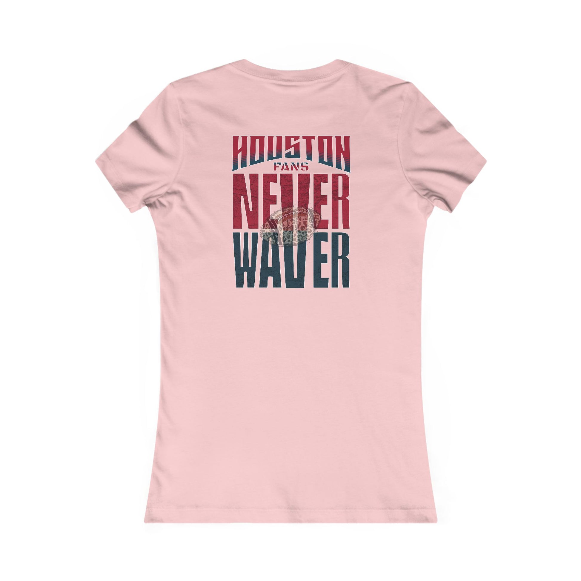 Houston Fans Never Waver W-Leopard Football Women's Favorite Tee - Never Waver