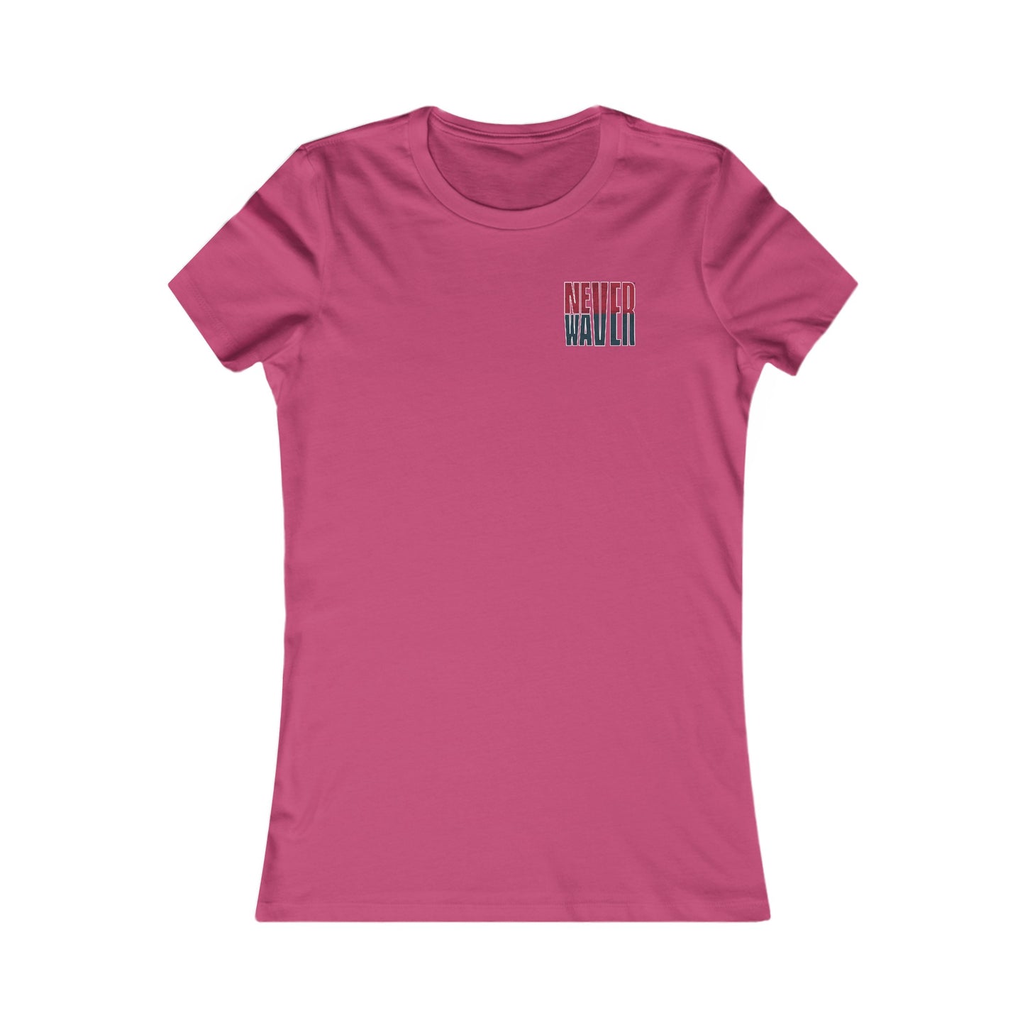 Huston Fans Never Waver W-Leopard Football Women's Favorite Tee - Never Waver