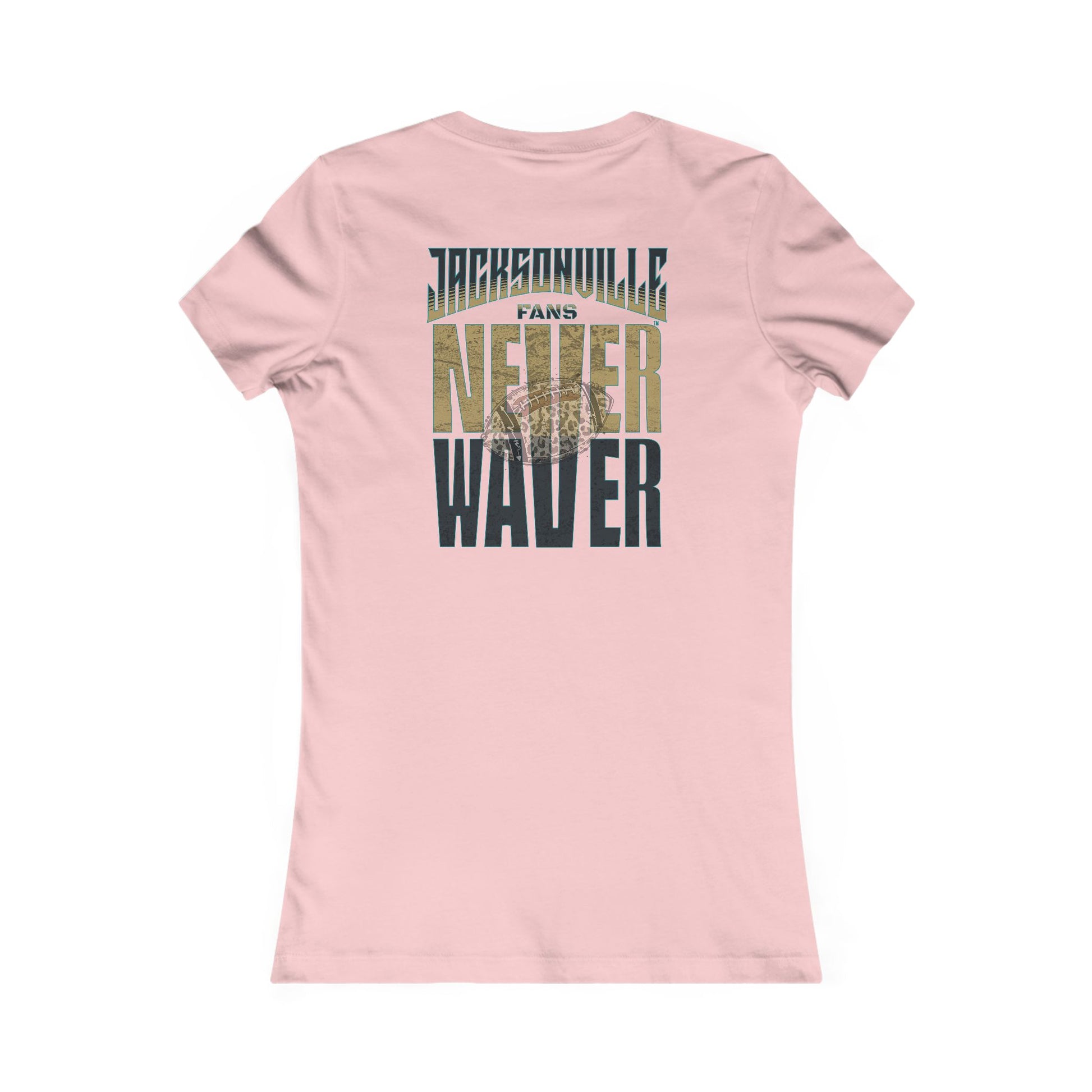 Jacksonville Fans Never Waver W-Leopard Football Women's Favorite Tee - Never Waver