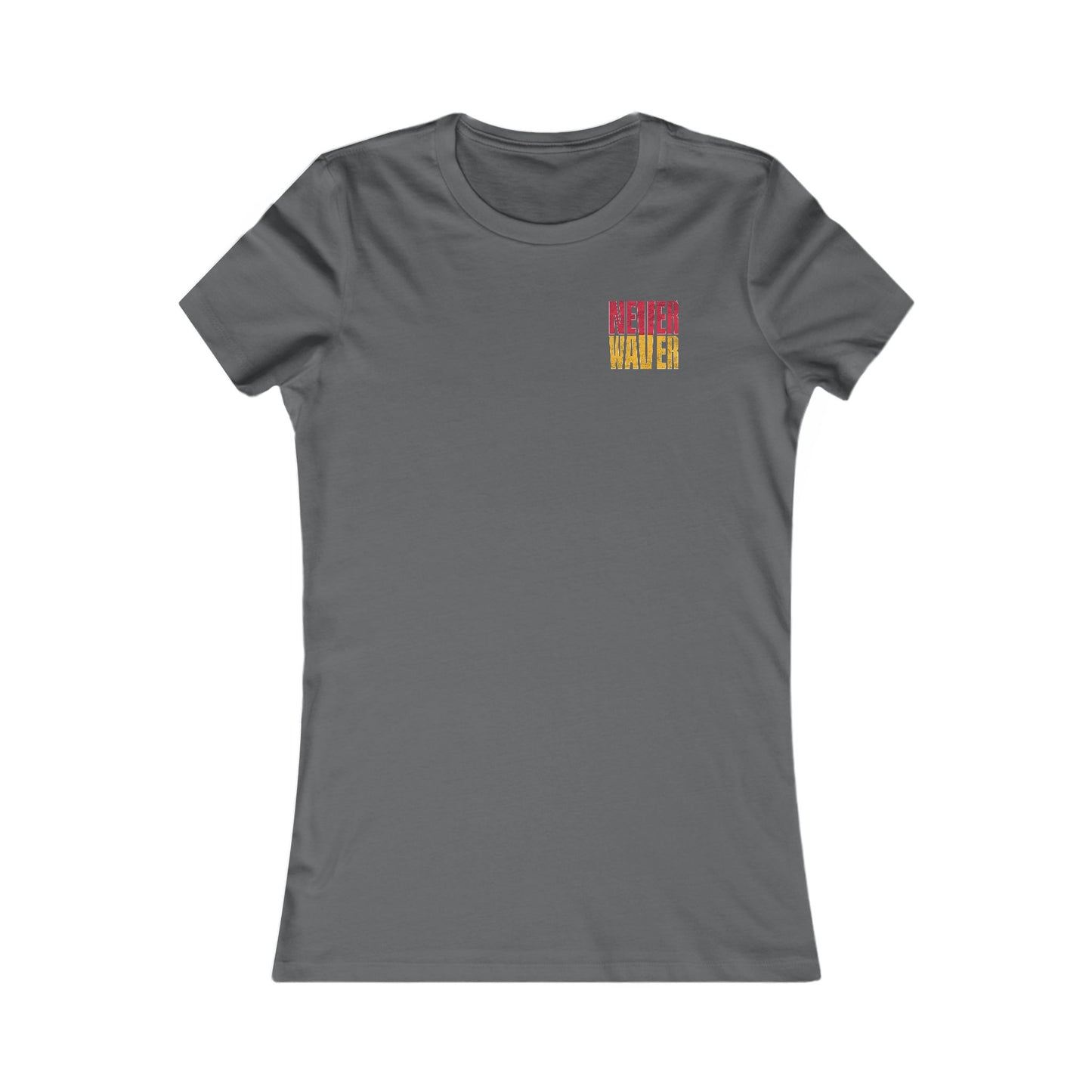 Kansas Fans Never Waver W-Leopard Football Women's Favorite Tee - Never Waver