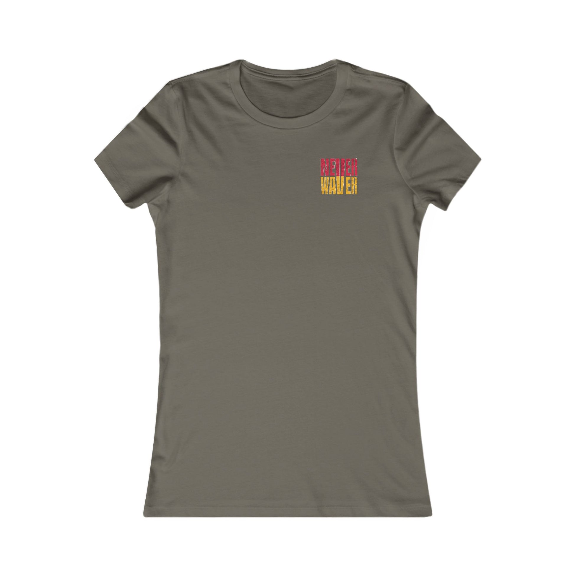 Kansas Fans Never Waver W-Leopard Football Women's Favorite Tee - Never Waver