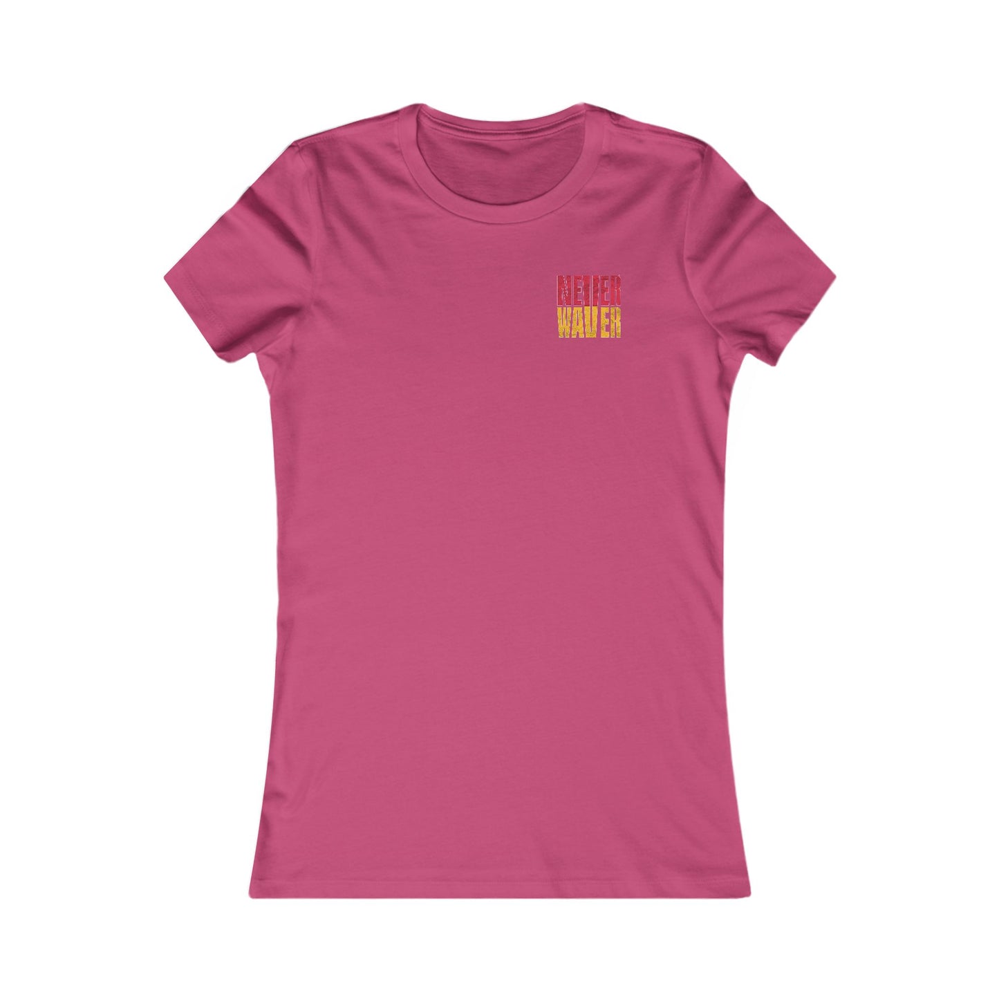 Kansas Fans Never Waver W-Leopard Football Women's Favorite Tee - Never Waver