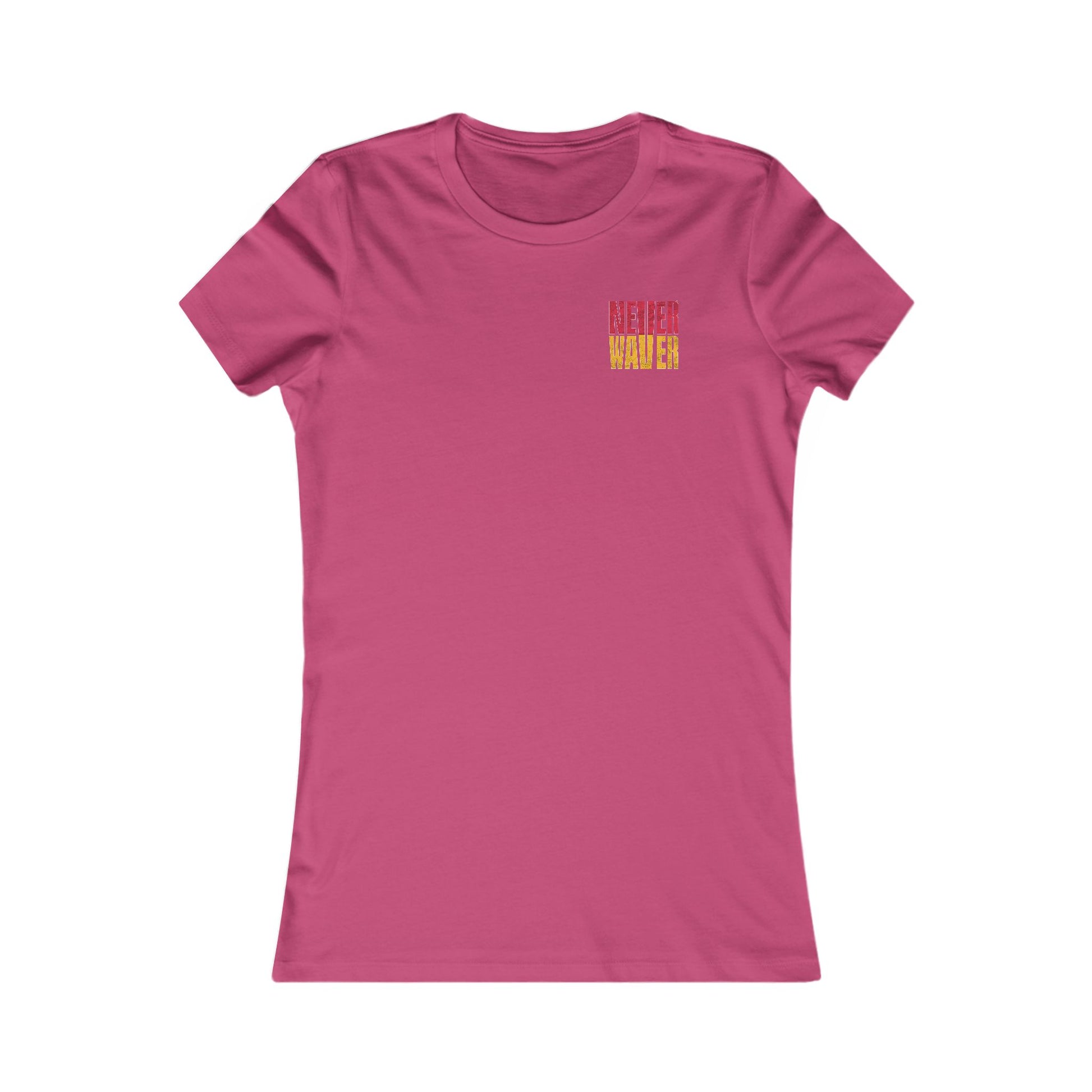 Kansas Fans Never Waver W-Leopard Football Women's Favorite Tee - Never Waver